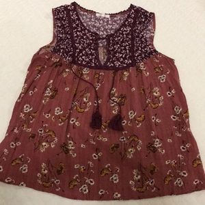 Floral Peasant Top